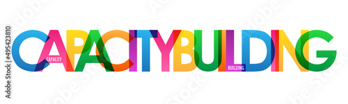 CAPACITY BUILDING colorful vector typography banner