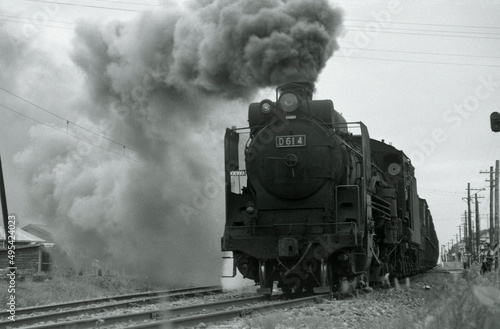 蒸気機関車,D61 4号機,北海道留萌本線,1970年