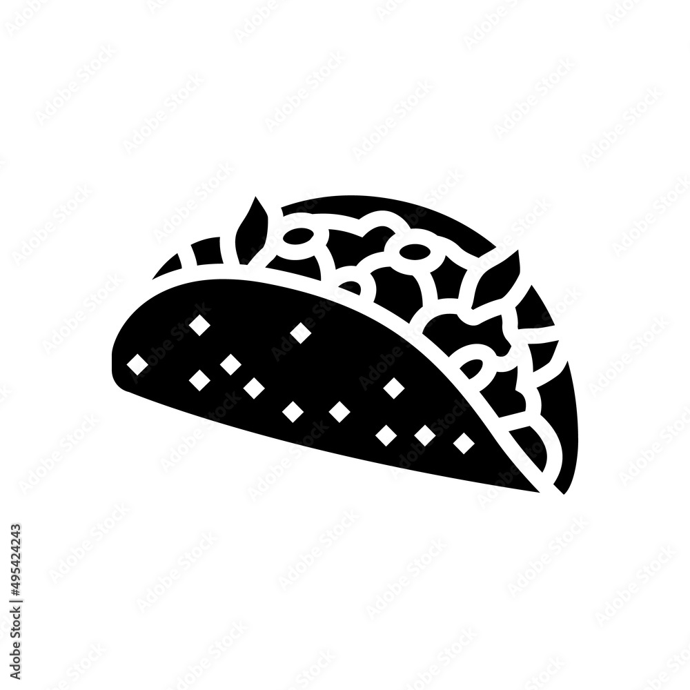 mexican food glyph icon vector. mexican food sign. isolated contour symbol black illustration