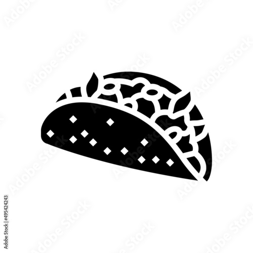 mexican food glyph icon vector. mexican food sign. isolated contour symbol black illustration