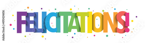 Banniere typographique FELICITATIONS!