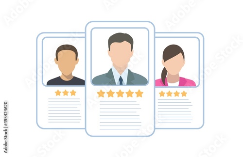 User or profile card details symbol, identity document with person photo and text. Personal info data cards. 