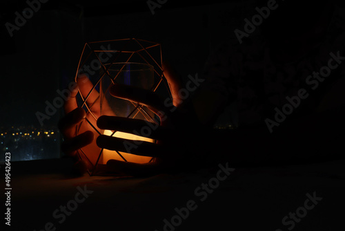 lantern in the night