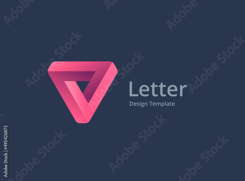 Letter V logo icon design template elements