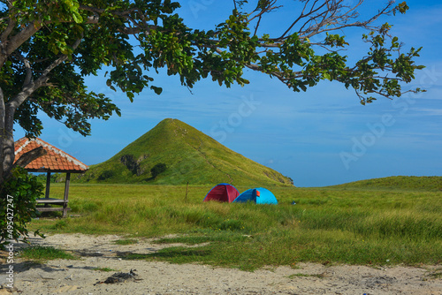 camping in the mountains