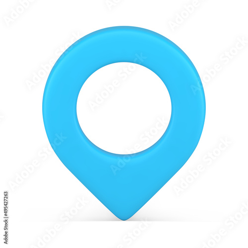 Realistic blue map pin 3d icon GPS position locate isometric vector illustration