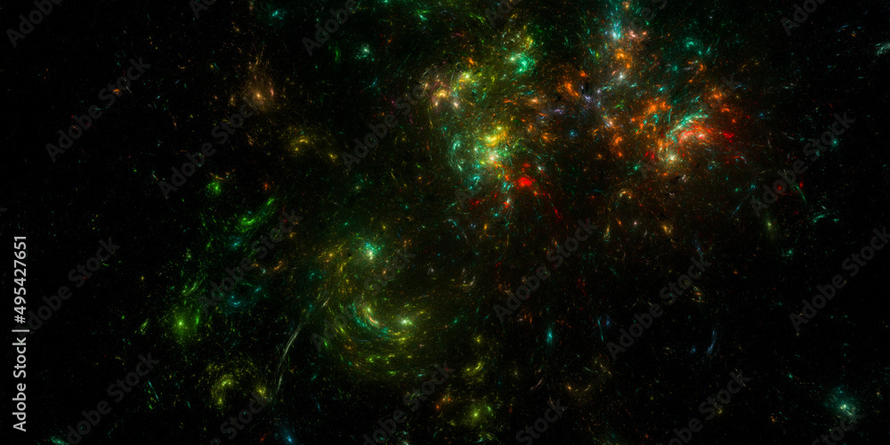 Fototapeta premium Banner Star field background . Starry outer space background texture . Colorful Starry Night Sky Outer Space background. 3D illustration 