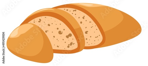 Tasty nutritious bread slices in pieces, bakery