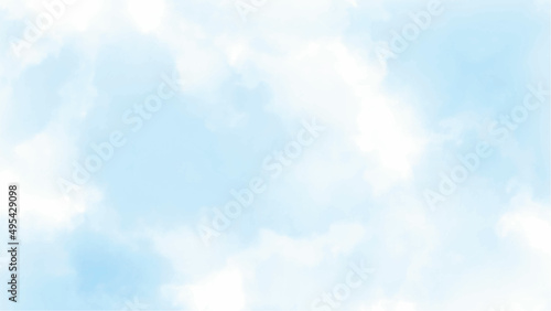 blue sky with white cloud is freedom, vector illustrator