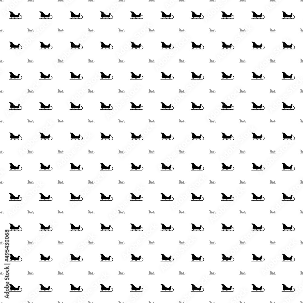 Square seamless background pattern from geometric shapes are different sizes and opacity. The pattern is evenly filled with big black sleigh symbols. Vector illustration on white background Square seamless background pattern from geometric shapes are different sizes and opacity. The pattern is evenly filled with big black sleigh symbols. Vector illustration on white background