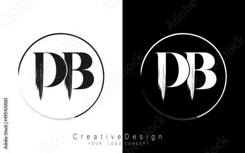 DB letter logo design template vector photo