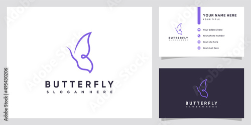 Butterfly icon logo design with style and creative modern concept