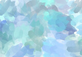 Abstract background for design. Blue fresh watercolor backdrop with splashes and spots. Background provance style with brush effect.