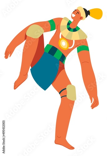 Aztec or mayan man, inca ethic male character