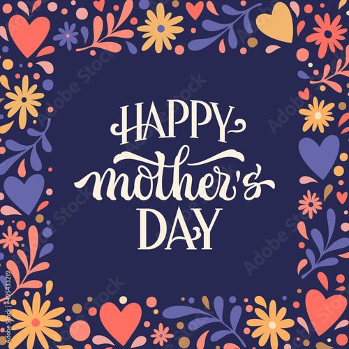 Placard with Happy Mothers Day quote