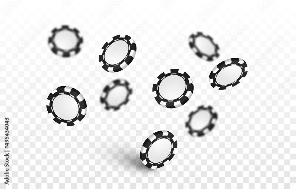 Vector casino chips fall from the sky. Chips PNG, casino. PNG black