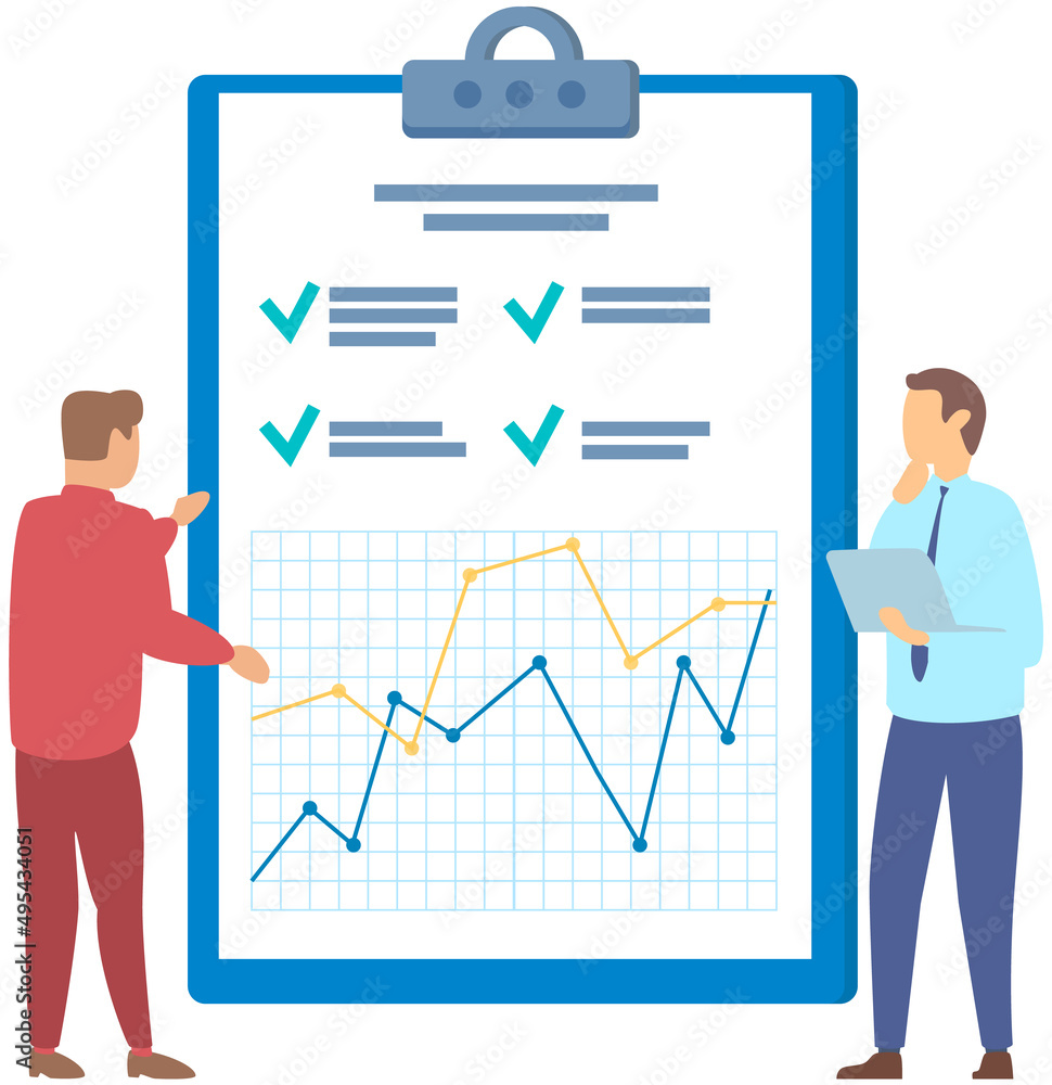 Business project on clipboard document. People working on results of financial research, flowcharts and charts. Team analyzing business data, planning strategy. Men look at clipboard with statistics Business project on clipboard document. People working on results of financial research, flowcharts and charts. Team analyzing business data, planning strategy. Men look at clipboard with statistics