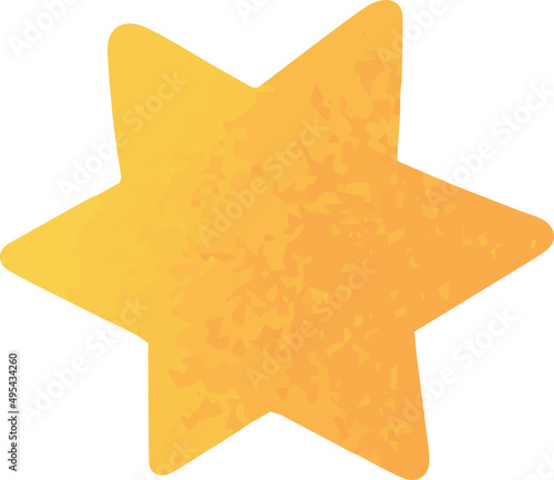 Yellow Star Colored Illustration