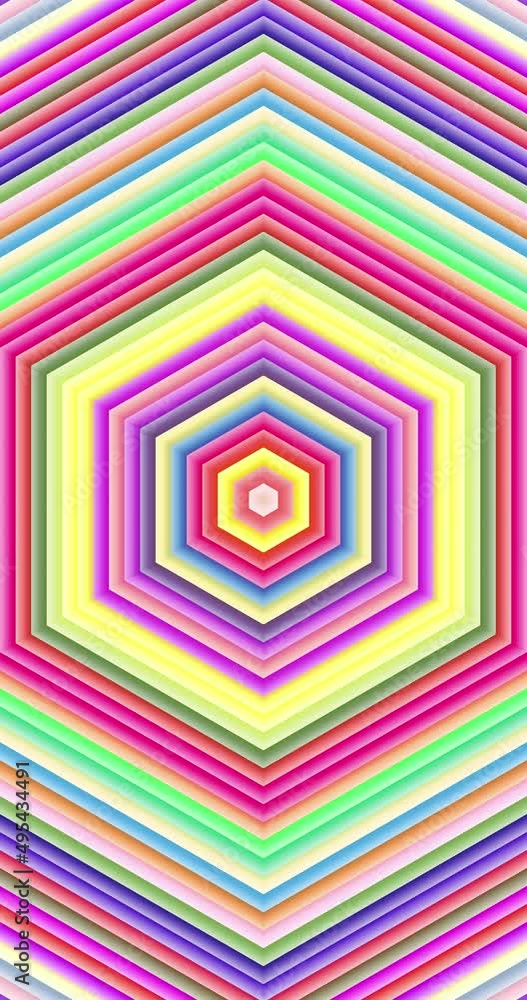 Abstract concentric geometric waves shapes in multicolor animation. Hypnotic graphic effect with fast transitions. Hexagon, Octagon wave form in fast transitions. Explosion of concentric colors Abstract concentric geometric waves shapes in multicolor animation. Hypnotic graphic effect with fast transitions. Hexagon, Octagon wave form in fast transitions. Explosion of concentric colors