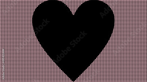 black heart on pink background