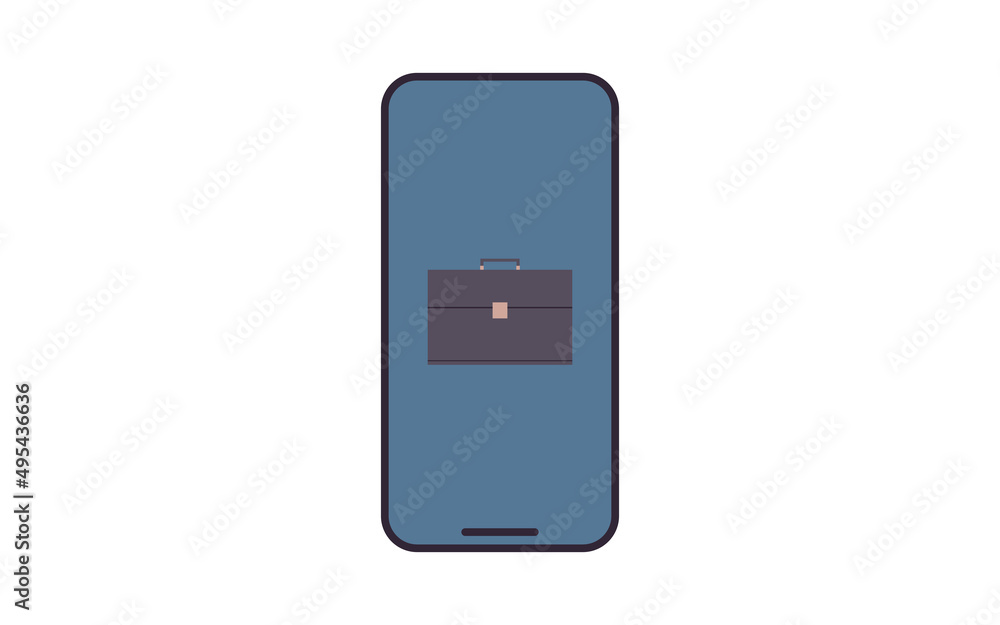 Businessman briefcase and business staff flat illustration. Businessman briefcase and business staff flat illustration.