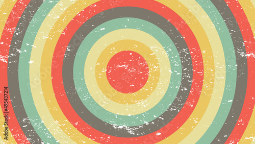 Vintage circle strip background. The 70s and 80s glitch retro vibes style. Old fashion style lines. Retro circle strip vintage background. The seventies and Eighties banner or poster design