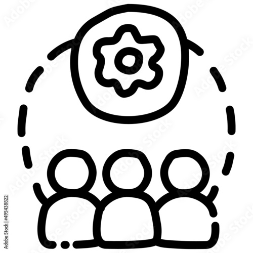 handdrawn human resource icon