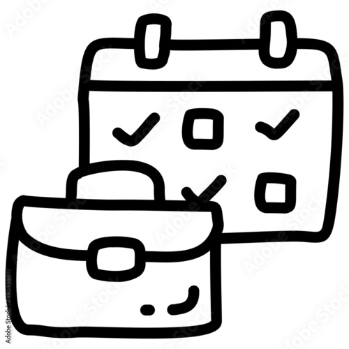 handdrawn planning icon