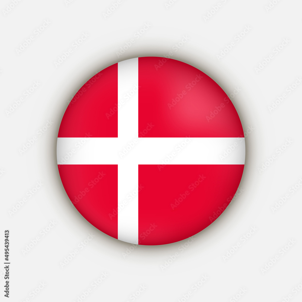 Country Denmark. Denmark flag. Vector illustration. Country Denmark. Denmark flag. Vector illustration.