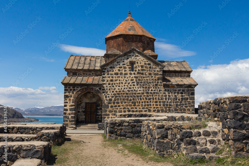 The buildings of the ancient monastery of Sevanavank near Lake Sevan in Armenia The buildings of the ancient monastery of Sevanavank near Lake Sevan in Armenia