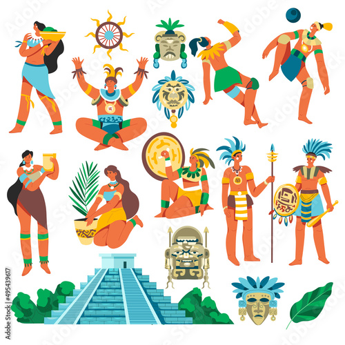 Mayan civilization, people and totems, citadel