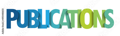 PUBLICATIONS colorful vector typography banner