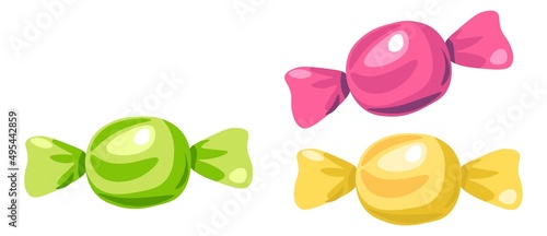 Chocolate candies, sweet dessert shop assortment
