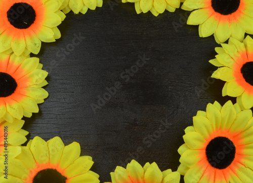 frame of flowers