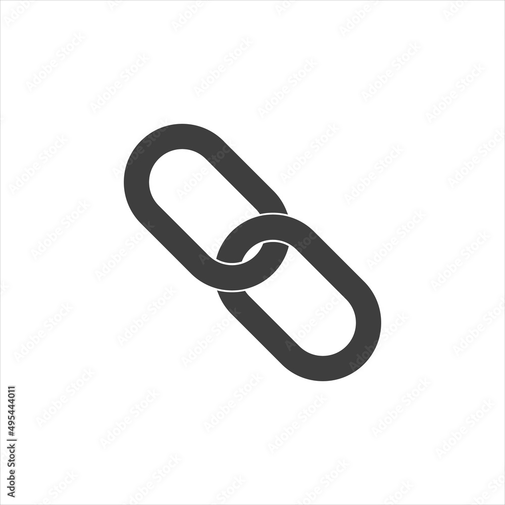 Link vector icon on a white background Link vector icon on a white background
