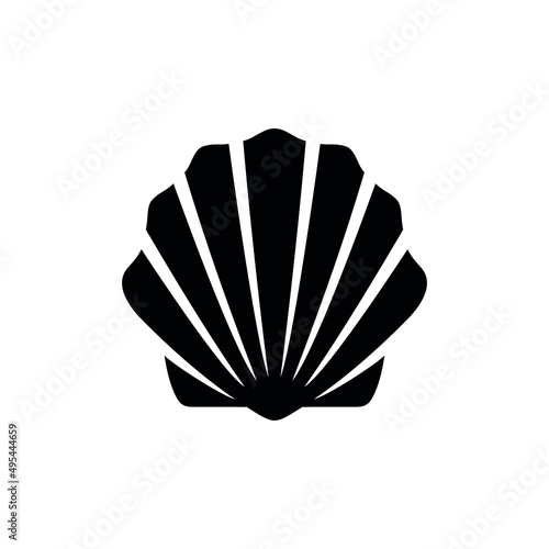 Seashell icon. Shell of sea molluscs. Isolated vector illustration on a white background.