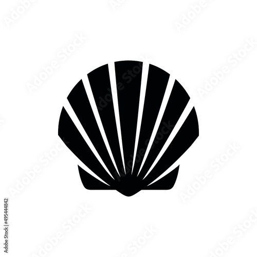 Seashell icon. Shell of sea molluscs. Isolated vector illustration on a white background.