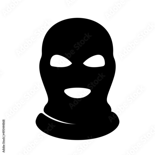 thief mask vector illustration robber face mask Flat Logo Icon Clipart