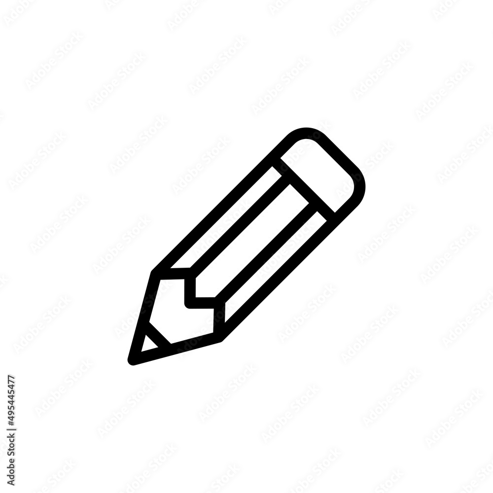 Pencil icon. Text input symbol for web. The message set marker. Edit icon. Isolated raster illustration on a white background. Pencil icon. Text input symbol for web. The message set marker. Edit icon. Isolated raster illustration on a white background.