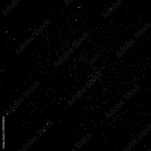 Stars explosion in sky dark 3d render illustration Image