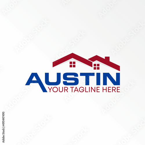 Simple and unique duoble roof house and window image graphic icon logo design abstract concept vector stock. Can be used as a symbol related to initial or property