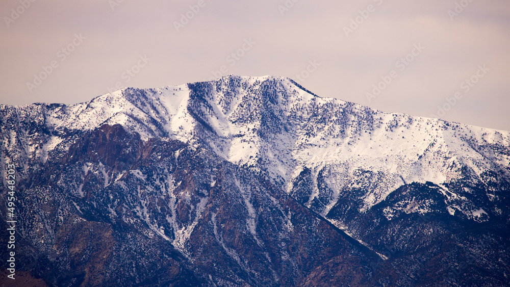 Mountain with winter snow