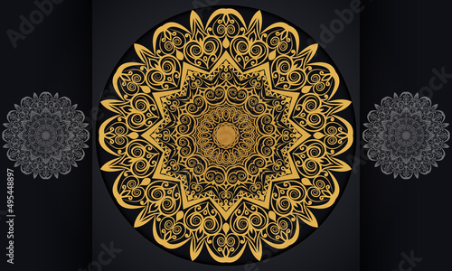abstract background with ornament. Mandala pattern vector design.
