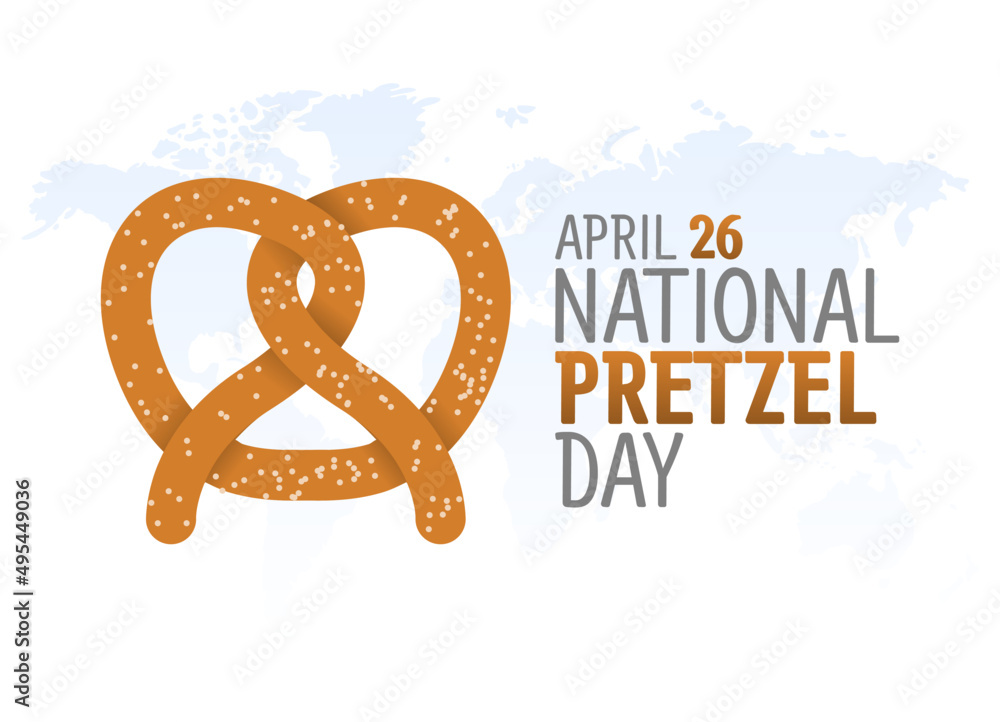 vector graphic of national pretzel day good for national pretzel day ...