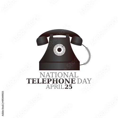 vector graphic of national telephone day good for national telephone day celebration. flat design. flyer design.flat illustration.