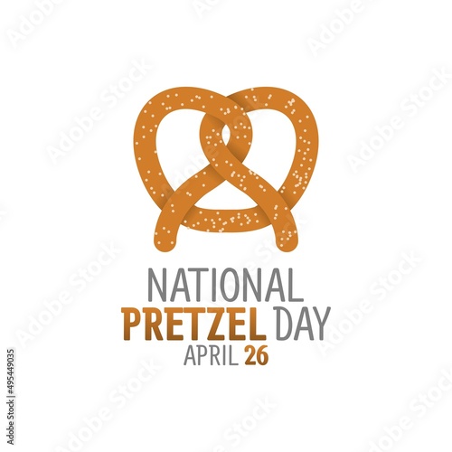 vector graphic of national pretzel day good for national pretzel day celebration. flat design. flyer design.flat illustration.