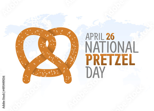 vector graphic of national pretzel day good for national pretzel day celebration. flat design. flyer design.flat illustration.