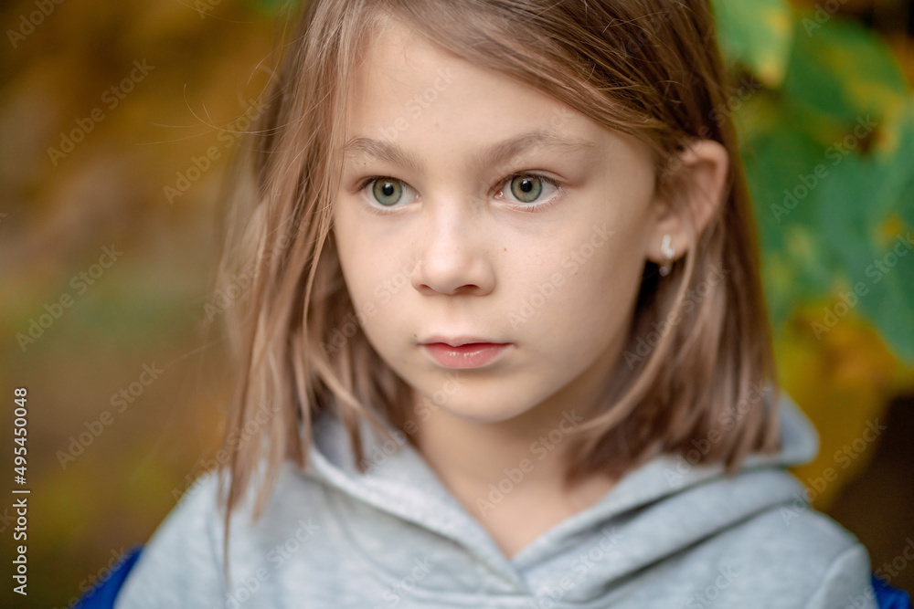 portrait of a cute girl in nature portrait of a cute girl in nature