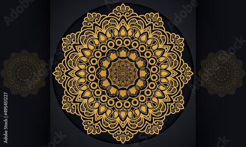 abstract background with ornament. Mandala pattern vector design.
