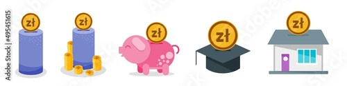 Saving Polish Zloty Money Set